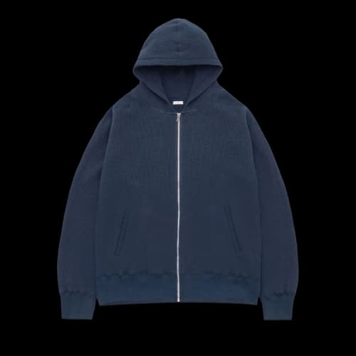 nanamica Zip-Up Thermal Hoodie 'Navy'