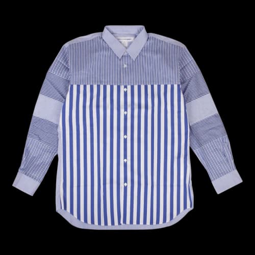 Comme des Garçons SHIRT Striped Long-Sleeve Poplin Shirt 'Blue'