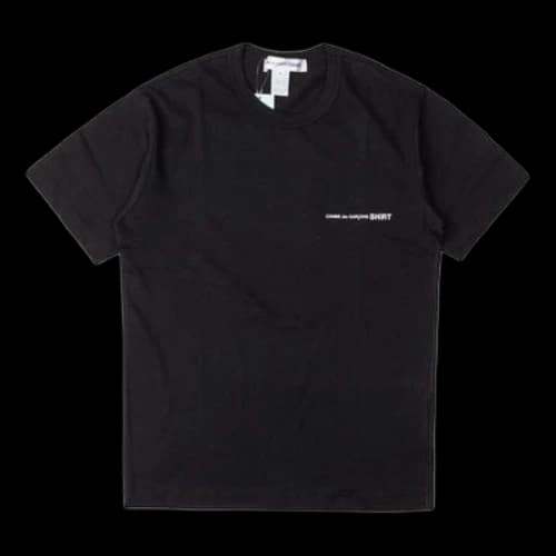 COMME des GARCONS Little Logo Applique Cotton Short-sleeve Tee'Black'
