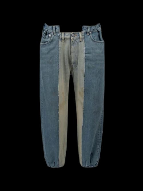 Maison Margiela Woman Cotton Jeans Blue