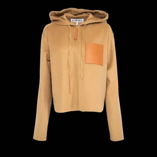 Loewe Hooded Zip Jacket 'Camel'