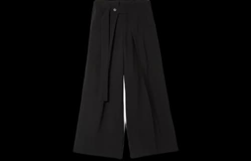 Loewe Luxury Cropped Belted Pants 'Black'