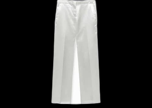 LOEWE Tailored Trousers in Cotton Satin Ivory