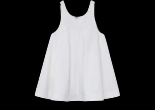 LOEWE Trapeze Dress in Cotton White