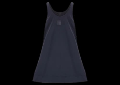 LOEWE Trapeze Cotton and Silk Dress Midnight Blue