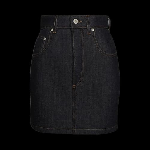 Loewe Curved Mini Skirt 'Aw Denim'