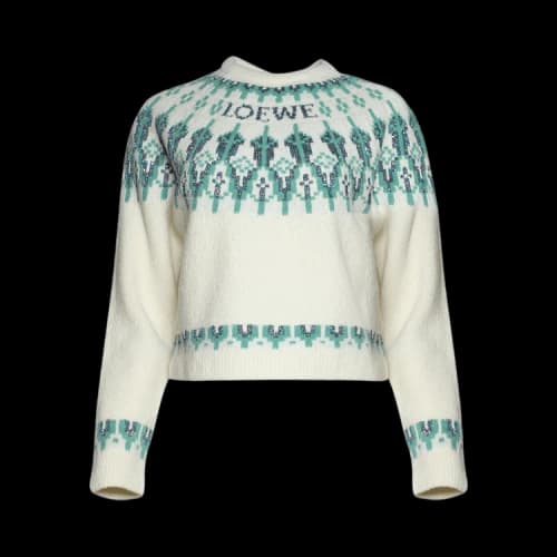 Loewe Sweater 'White/Mint'