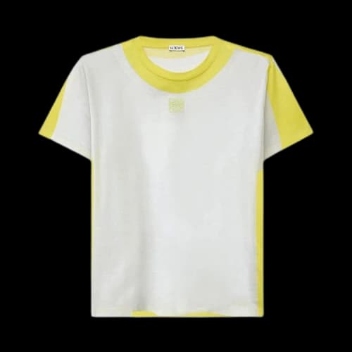 Loewe Trompe L'Oeil T-Shirt 'White/Yellow'