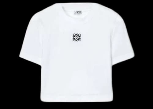 LOEWE Cropped Top in Cotton White