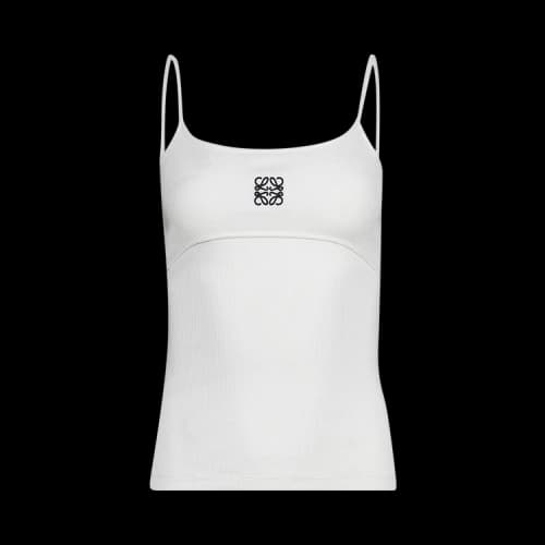 Loewe Anagram Strappy Top 'White'