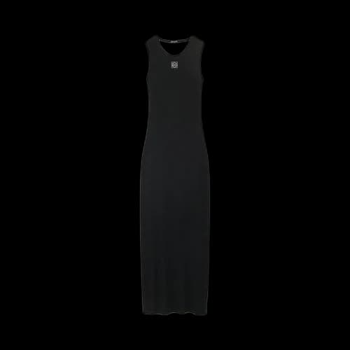 LOEWE Anagram Cotton Tank Dress Black