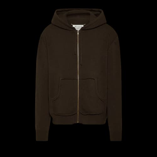 Maison Margiela Zipped Hoodie 'Dark Brown'