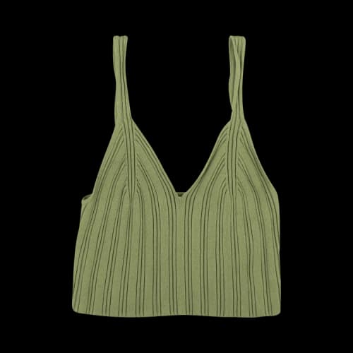 MM6 Maison Margiela Gauge Summer Ribbed Tank Top 'Green'