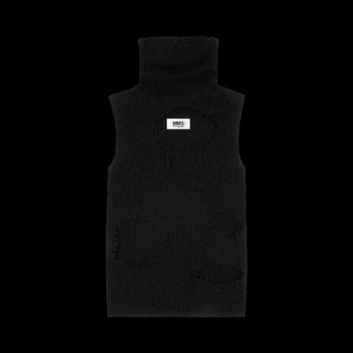 MM6 Maison Margiela Distressed Sleeveless Jumper 'Black'