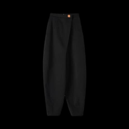 Loewe Lightweight Wool Carrot Trousers 'Black'