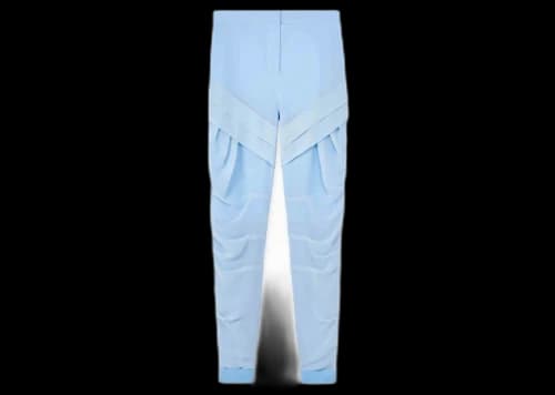 LOEWE Silk Pleated Trousers Sky Blue