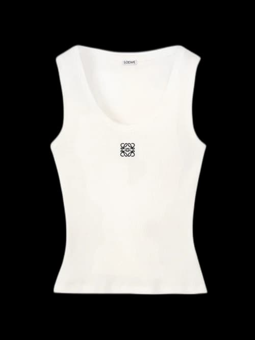 LOEWE Cotton Anagram Tank Top White