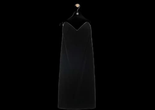 LOEWE Bustier Dress in Cotton Velvet Black
