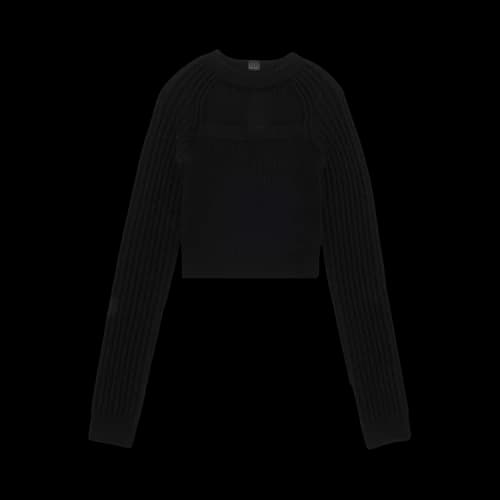 Loewe Cut Out Cropped Sweater 'Black'