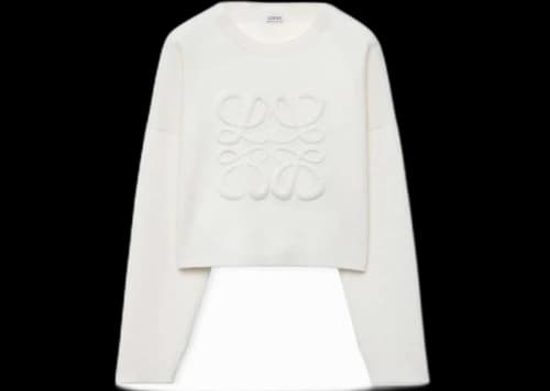 LOEWE Anagram Sweater in Wool White