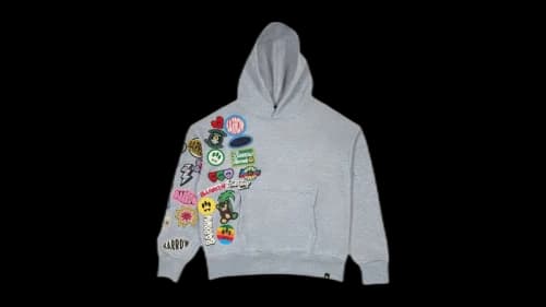 Barrow Patch Hoodie Grey