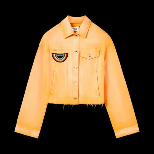 Loewe Cropped Denim Jacket 'Mandarin'