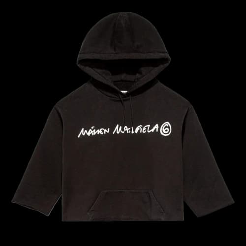 MM6 Maison Margiela Cropped Hoodie 'Black'