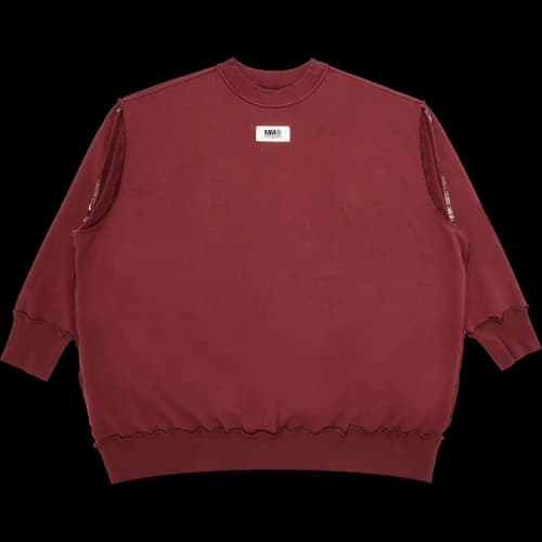 MM6 Maison Margiela Reversed Oversized Sweatshirt 'Burgundy'