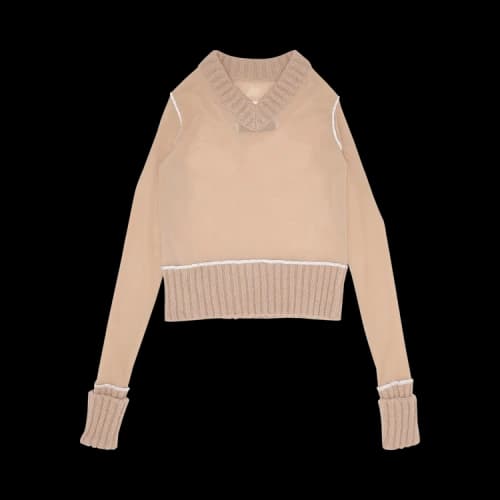 MM6 Maison Margiela Mesh And Knit Sweater 'Nude'