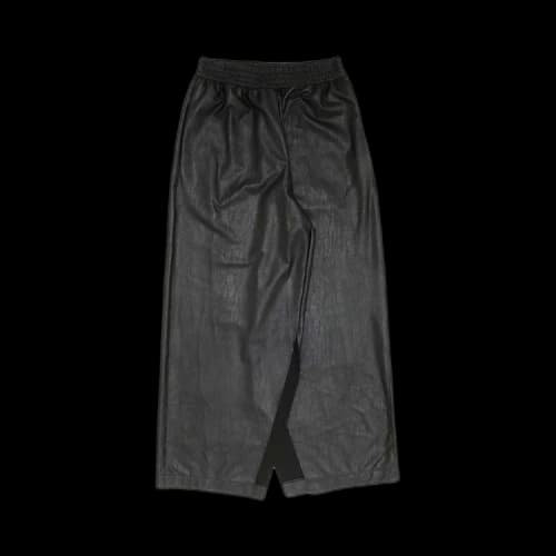 MM6 Maison Margiela Faux Leather Slit Trousers 'Black'