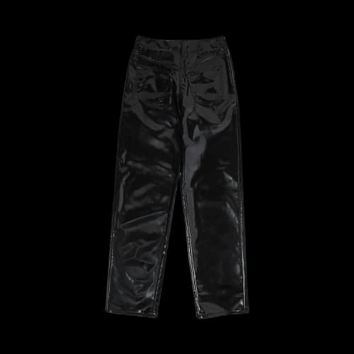 MM6 Maison Margiela Back-To-Back Faux Leather Trousers 'Black'