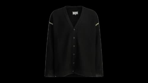 Maison Margiela Wool Patches Cardigan Black