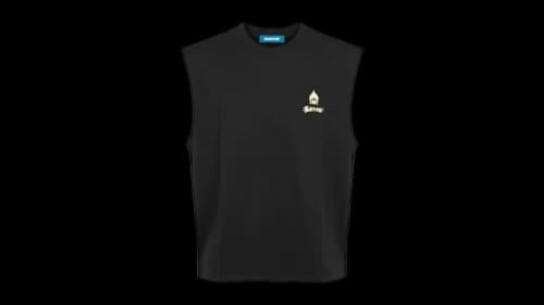 Barrow S6BWUATH023 Jersey Sleeveless Tee Black
