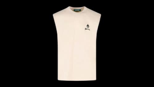Barrow S6BWUATH023 Jersey Sleeveless T-shirt Cream