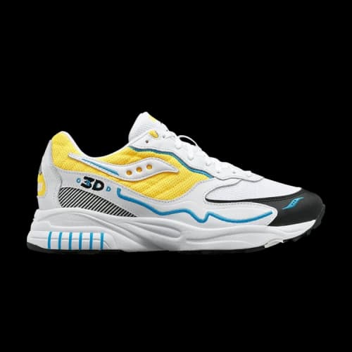 Saucony 3D Grid Hurricane 'White Yellow Blue'
