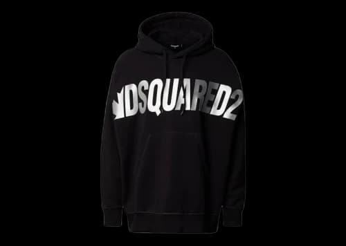 Dsquared2 Metallic Logo Hoodie Black