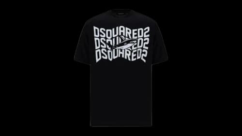 Dsquared2 Shark Design T-Shirt Black