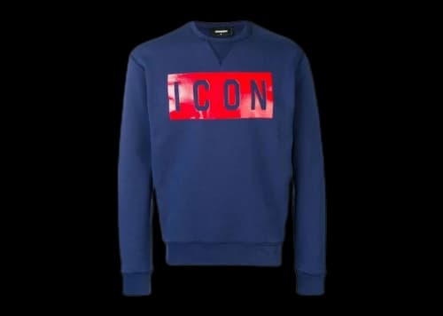 Dsquared2 Icon Box Logo Crewneck Blue/Red