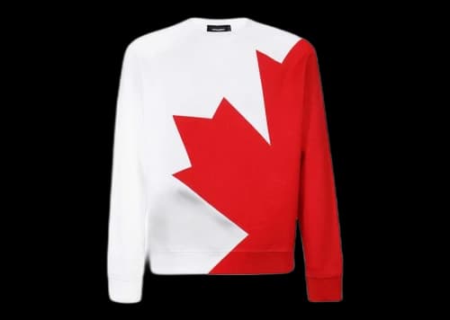Dsquared2 Mega Leaf Sweatshirt White/Red