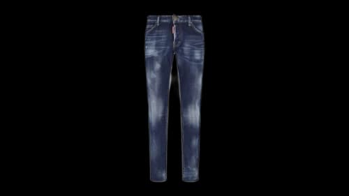Dsquared2 Skater Jean Canadian Flag Badge Wash Jeans Blue