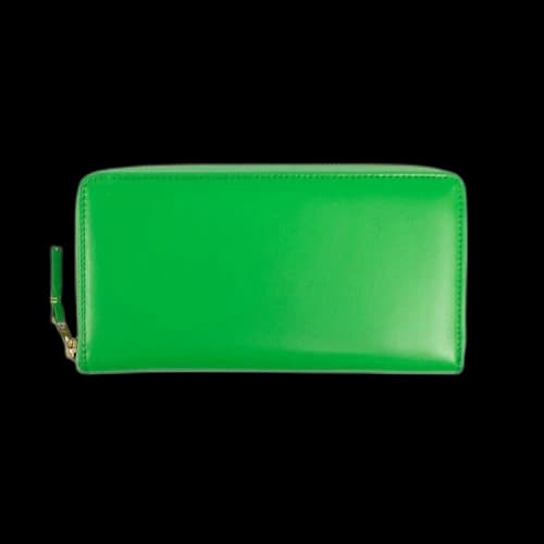 Comme des Garçons Leather Zip Around Wallet 'Green'