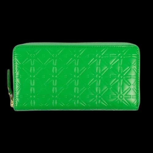 Comme des Garçons Leather Star Embossed Wallet 'Green'