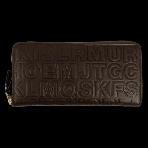 Comme des Garçons Leather Letter Embossed Wallet 'Brown'