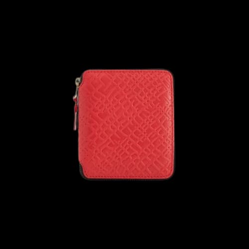 Comme des Garçons Embossed Roots Zip Around Wallet 'Red'