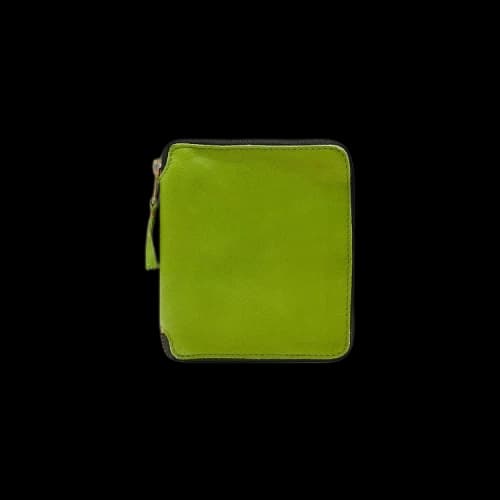 Comme des Garçons Wallet Washed Full Zip Around Wallet 'Green'