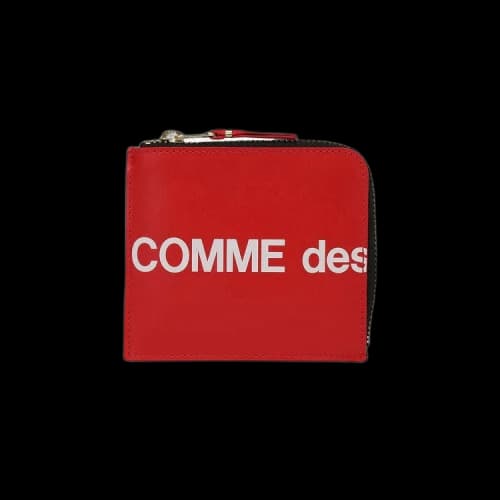 Comme des Garçons Wallet Huge Logo Zip Wallet 'Red'