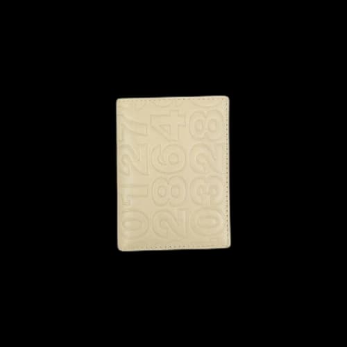 Comme des Garçons Wallet Number Embossed ID Cardholder Wallet 'Ivory'
