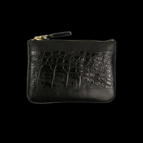 Comme des Garçons Reptile Leather Patchwork Wallet Pouch 'Black'