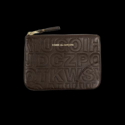 Comme des Garçons Wallet Letter Embossed Wallet Pouch 'Brown'