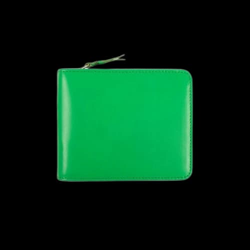 Comme des Garçons Leather Cardholder Zip Around Wallet 'Green'